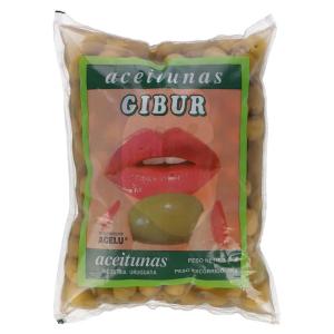 Aceitunas verdes Gibur c/carozo 1kg esc.