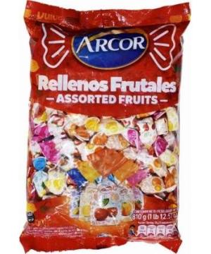Caramelos Arcor rellenos frutales 810gr (135 unid)