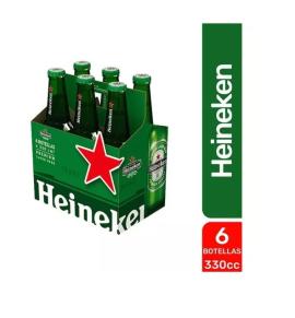 Cerveza Heineken 6 bot x330ml