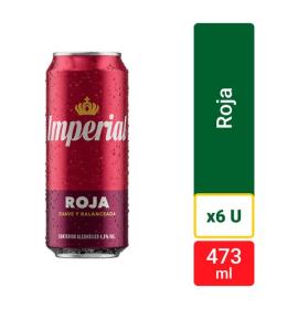 Cerveza Imperial roja 6 latas x 473ml