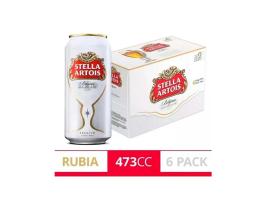 Cerveza Stella Artois 6 latas x473ml