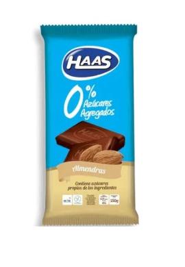 Chocolate Haas s/azu almendras 150gr