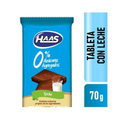 Chocolate Haas s/azu leche 70gr