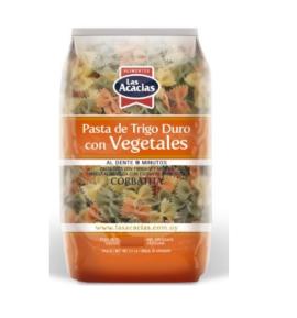 Fideos Las acacias tri. duro c/veget. corbatita 400gr