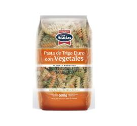 Fideos Las acacias tri. duro c/veget. tirabuzón 400gr
