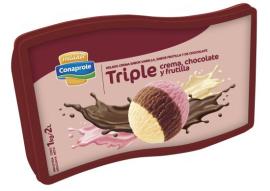 Helado Conaprole crema,choco. frutilla 2lt