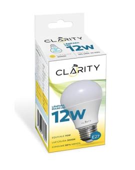 Lámpara led Clarity luz cálida 12W