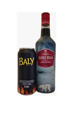 Pack vodka Siberia 750ml + energizante Baly 473ml