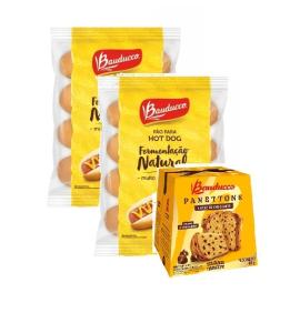 Pack x2 Pan viena Bauducco 4un + panettone 80gr