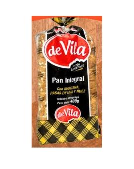 Pan Integral De Vila con manz. p.uva y nuez 400gr