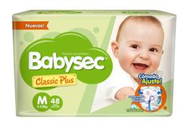 Pañales Babysec classic plus M x48