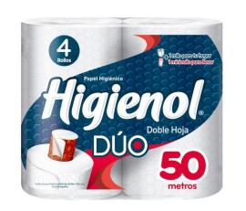 Papel higiénico Higienol DH duo 4x50mt