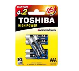 Pila Toshiba alkaline AAA 4+2