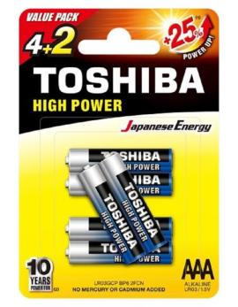 Pila Toshiba alkaline AAA 4+2