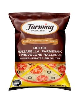 Queso rallado 3 quesos Farming 200gr