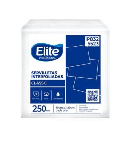 Servilletas Elite interc. 250un 10x21cm