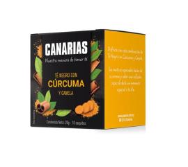 Té Canarias negro curcuma y canela 10un 2gr