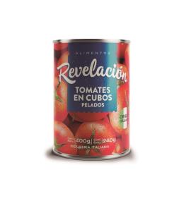 Tomates cubos Revelación pelado lata 400g